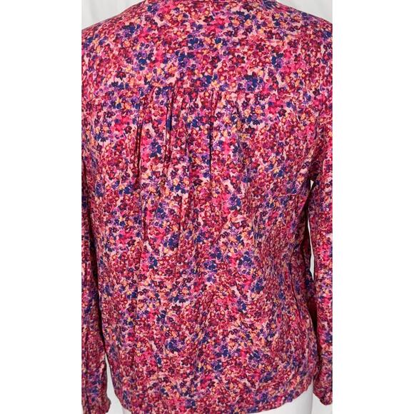 Time and Tru Small 4-6 Pink Floral Top Rayon - Picture 8 of 9